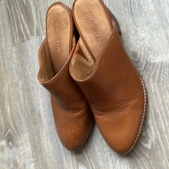 Madewell Harper Mules-English Saddle - Picture 9 of 12